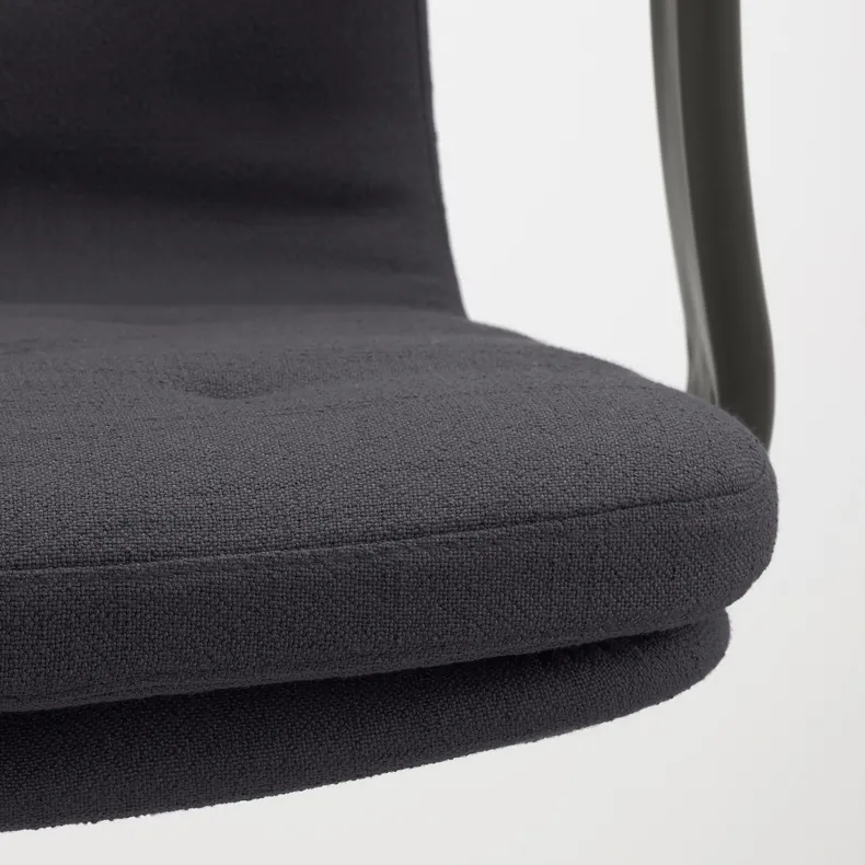 IKEA MULLFJÄLLET МУЛЛЬФЙЕЛЛЕТ, крісло для конференцій на коліщатах, Нагген темно-сірий 193.998.15 фото №5