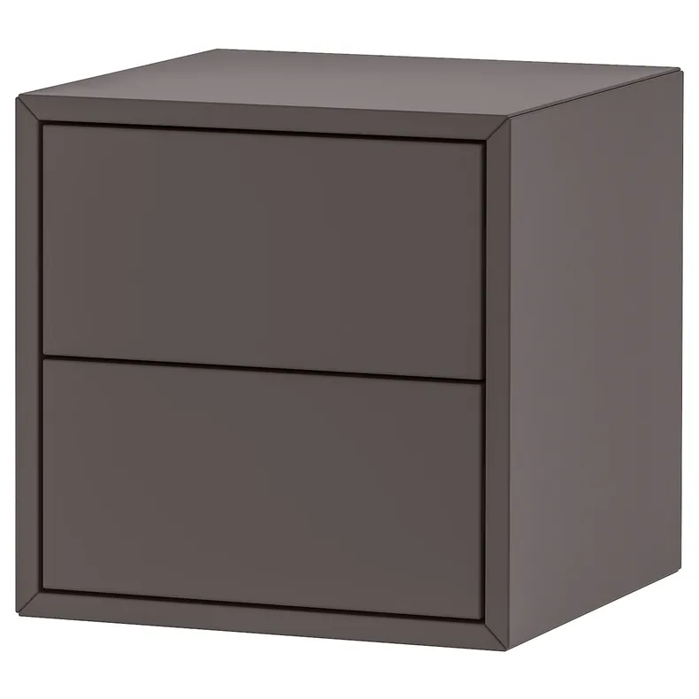 IKEA EKET ЕКЕТ, шафа з 2 шухлядами, темно-сірий, 35x35x35 см 304.289.20 фото №1