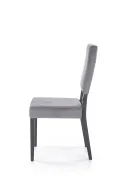 Кухонний стілець оксамитовий HALMAR Sorbus Velvet, оббивка - сірий / ніжки - масив бука фото thumb №3