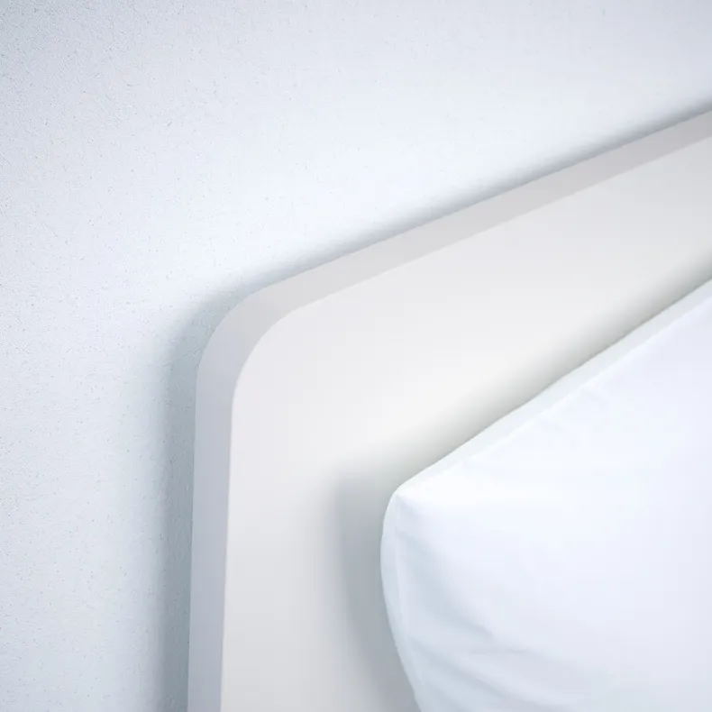 IKEA ASKVOLL АСКВОЛЬ, каркас кровати, белый / Лонсет, 140x200 см 390.305.10 фото №7