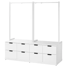 IKEA NORDLI НОРДЛІ, комод із 8 шухлядами, білий, 160x169 см 492.952.08 фото
