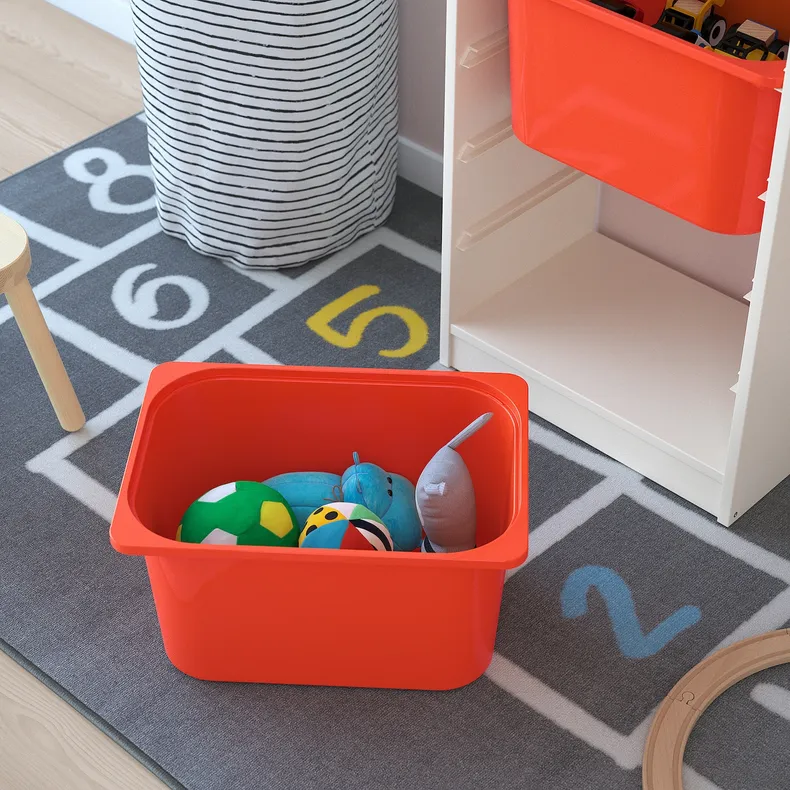 IKEA TROFAST ТРУФАСТ, комбинация д / хранения+контейнеры, белый / оранжевый, 46x30x145 см 495.332.09 фото №3