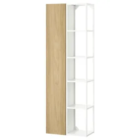 IKEA ENHET ЕНХЕТ, шафа, білий / під дуб, 60x32x180 см 095.480.00 фото