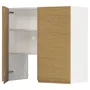 IKEA METOD МЕТОД, навесной шкаф д / вытяжки / полка / дверь, белый / Воксторп имит. дуб, 80x80 см 895.379.36 фото