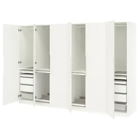 IKEA PAX ПАКС / TONSTAD ТОНСТАД, гардероб, комбинация, белый/кремовый, 300x60x201 см 595.784.24 фото
