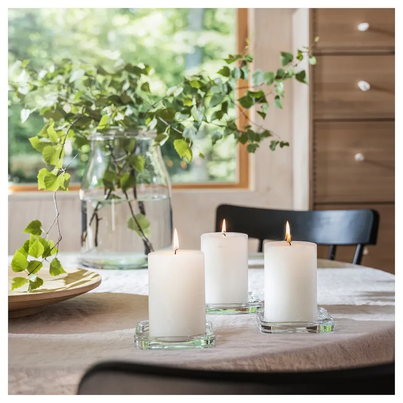 IKEA ADLAD АДЛАД, ароматическая формовая свеча, Скандинавские породы дерева / белый, 30 часов. 005.023.13 фото №3