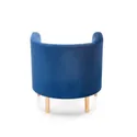 Крісло м'яке HALMAR CLUBBY 2 темно-синій/натуральний фото thumb №3