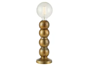 BRW Настільна лампа Gond алюміній-золото 093750 фото
