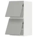 IKEA METOD МЕТОД, навісна шафа гориз 2 дверц нат мех, білий / Хавсторп світло-сірий, 40x80 см 095.383.79 фото thumb №1