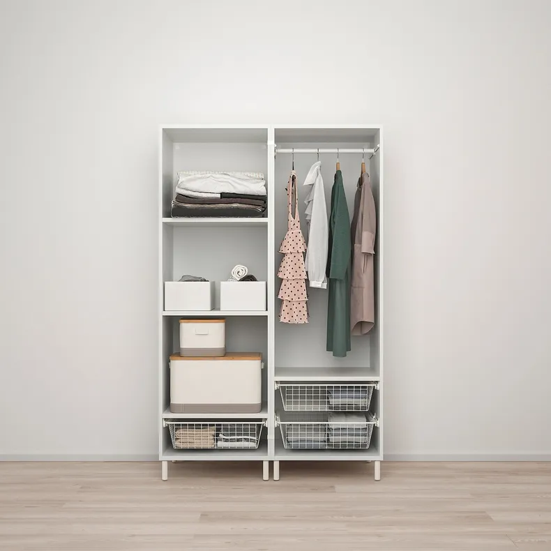 IKEA PLATSA ПЛАТСА, гардероб 2-дверный, белый / фонен белый, 120x57x191 см 294.243.72 фото №3