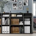 IKEA VIHALS ВІХАЛЬС, стелаж 4 полиці, темно-сірий, 95x37x90 см 305.429.11 фото thumb №3