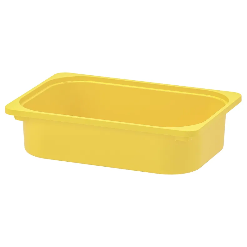 IKEA TROFAST ТРУФАСТ, коробка для зберігання, жовтий, 42x30x10 см 503.080.02 фото №1