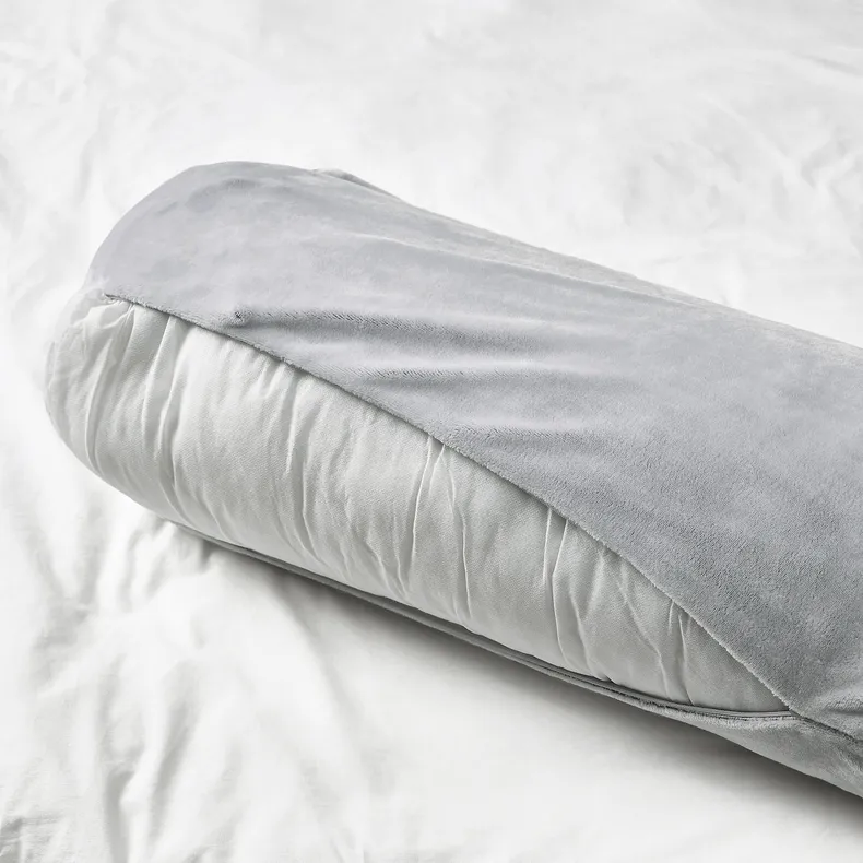 IKEA BLÅSKATA БЛОСКАТА, подушка, у формі циліндра/світло-сірий, 80 см 505.695.13 фото №7