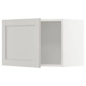 IKEA METOD МЕТОД, навісна шафа, білий / світло-сірий Lerhyttan, 60x40 см 094.633.50 фото