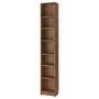 IKEA BILLY БІЛЛІ, книжкова шафа з верхньою полицею, коричневий горіх, 40x28x237 см 095.818.91 фото