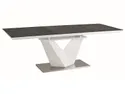 Стіл кухонний SIGNAL ALARAS II, чорний / білий лак, 85x140 фото thumb №8