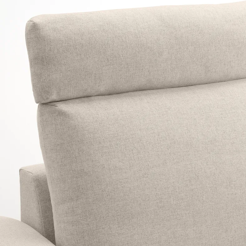 IKEA VIMLE ВІМЛЕ, 3-місний диван із кушеткою, з узголів'ям з широкими підлокітниками / ГУННАРЕД бежевий 694.013.02 фото №5