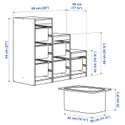 IKEA TROFAST ТРУФАСТ, комбинация д / хранения+контейнеры, серый / серо-голубой, 99x44x94 см 395.268.41 фото thumb №4