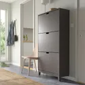 IKEA STÄLL СТЕЛЛЬ, шафа для взуття з 3 відділеннями, темно-сірий, 79x29x148 см 605.302.33 фото thumb №2