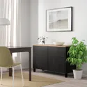 IKEA BESTÅ БЕСТО, комб для хран с дверц / ящ, черный / коричневый / Лаппвикен / Стуббарп черный / коричневый, 120x42x76 см 894.404.54 фото thumb №2