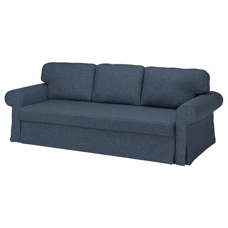 IKEA VRETSTORP ВРЕТСТОРП, 3-местный диван-кровать, Киланда темно-синего цвета 594.912.42 фото №2