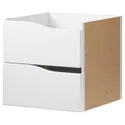 IKEA KALLAX КАЛЛАКС, вставка с 2 ящиками, волна / белый, 33x33 см 905.085.08 фото thumb №1