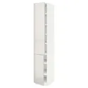IKEA METOD МЕТОД, высокий шкаф с полками / 2 дверцы, белый / светло-серый, 40x60x220 см 894.639.40 фото thumb №1