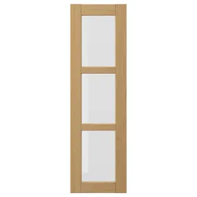 IKEA FORSBACKA ФОРСБАККА, стеклянная дверь, дуб, 30x100 см 205.652.53 фото