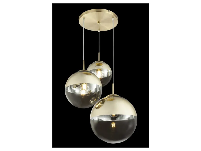 BRW Трехточечный подвесной светильник Varus из металла и золота 072428 фото №4