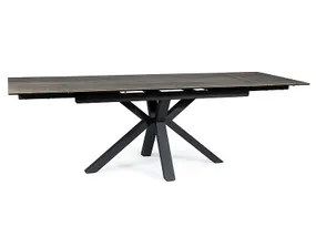 Керамический Стол SIGNAL COLUMBUS, коричневый / черный, 90x160 фото