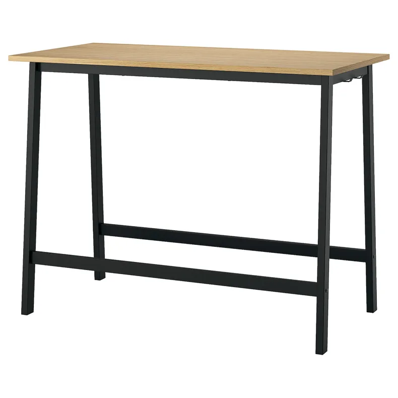 IKEA MITTZON МИТТЗОН, конференц-стол, дуб / черный, 140x68x105 см 595.330.39 фото №1