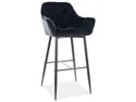 Барний оксамитовий стілець SIGNAL CHERRY H-1 Velvet, Bluvel 19 - чорний фото thumb №1