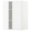 IKEA METOD МЕТОД, навесной шкаф с полками / 2дверцы, белый / Воксторп матовый белый, 60x80 см 794.550.64 фото thumb №1