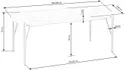 Раскладной стол HALMAR INFERNO 100-300х100 см, натуральный дуб - черный фото thumb №20