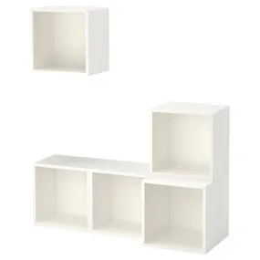 IKEA EKET ЕКЕТ, настінна комбінація шаф, білий, 105x35x120 см 091.888.42 фото
