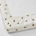 IKEA TROLLDOM ТРОЛЛЬДОМ, простирадло на резинці д/дитяч ліжк, орнамент їжак/білий, 60x120 см 205.143.86 фото thumb №2