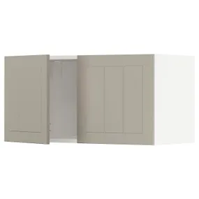 IKEA METOD МЕТОД, навесной шкаф с 2 дверцами, белый / Стенсунд бежевый, 80x40 см 694.607.87 фото