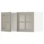 IKEA METOD МЕТОД, навесной шкаф / 2стеклянные дверцы, белый / Стенсунд бежевый, 80x40 см 694.696.60 фото