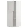 IKEA METOD МЕТОД, навісна шафа з полицями / 2 дверцят, білий / світло-сірий Lerhyttan, 40x100 см 794.555.30 фото