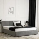 Ліжко двоспальне оксамитове MEBEL ELITE ALISSON Velvet, 160x200 см, Сірий фото thumb №5