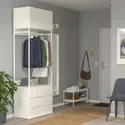 IKEA PLATSA ПЛАТСА, гардероб 2-дверный+3 ящика, белый / фонен белый, 80x42x221 см 593.264.69 фото thumb №3