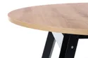 Кухонный стол HALMAR RUBEN 102-142x102 см черный, дуб артисан фото thumb №9