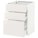 IKEA METOD МЕТОД / MAXIMERA МАКСІМЕРА, підлогова шафа з 3 шухлядами, білий / ВЕДДІНГЕ білий, 60x60 см 890.496.68 фото thumb №1