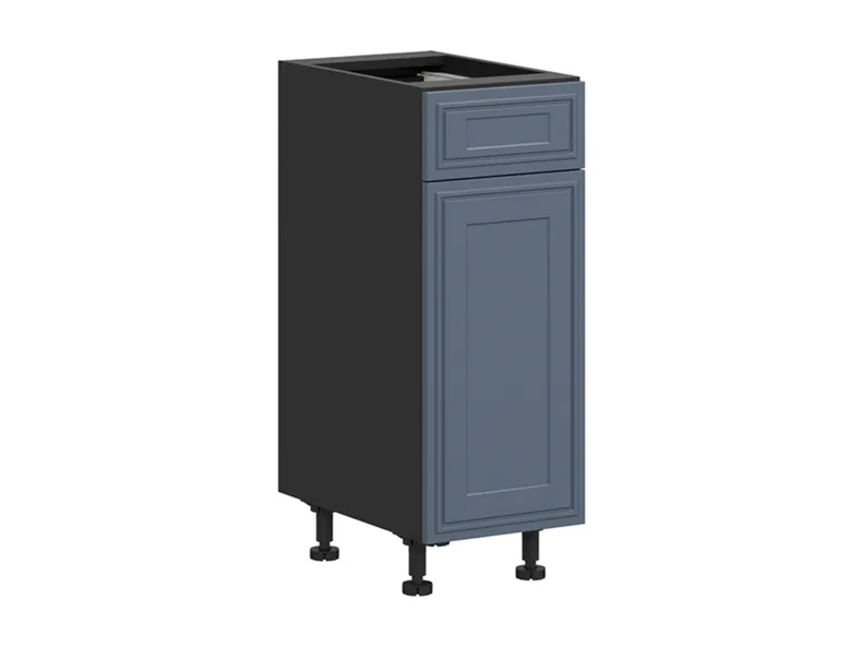 BRW Кухонный цокольный шкаф Верди 30 см правый с ящиком Мистик матовый, черный/матовый FL_D1S_30/82_P/SMB-CA/MIM фото №2