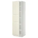 IKEA METOD МЕТОД, высокий шкаф с полками, белый / бодбинские сливки, 60x60x200 см 994.639.92 фото thumb №1