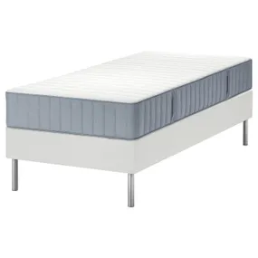 IKEA LYNGÖR ЛЮНГЕР, диван-ліжко, Valevåg середня твердість / легка блакитно-біла, 90x200 см 995.523.61 фото