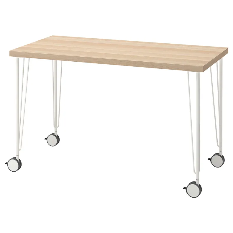 IKEA LAGKAPTEN ЛАГКАПТЕН / KRILLE КРІЛЛЕ, письмовий стіл, під білений дуб / білий, 120x60 см 194.169.09 фото №1