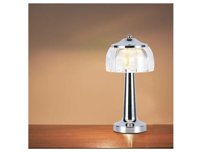 BRW Настільна світлодіодна лампа VT-1048 з диммером сріблястого кольору 092000 фото №2