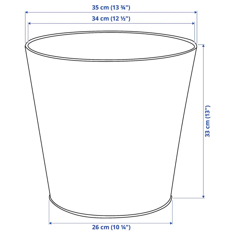 IKEA VITLÖK, Кришка горщика, внутрішній/зовнішній/бірюзовий, 32 см 505.847.59 фото №5