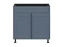 BRW Двухдверный кухонный шкаф Verdi 80 см с выдвижным ящиком mystic matt, черный/матовый FL_D1S_80/82_L/P/SMB-CA/MIM фото thumb №1